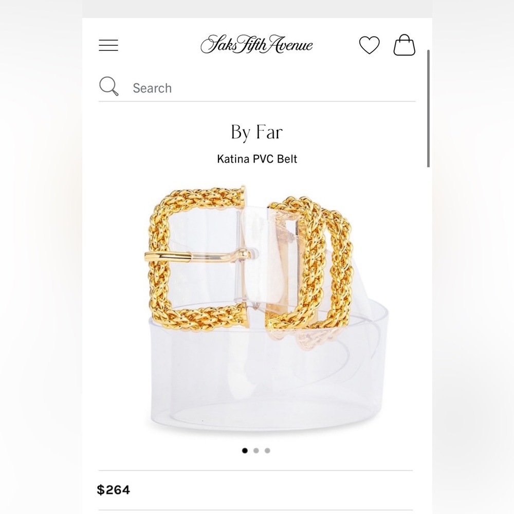 BY FAR Katina Clear PvC barroco Y2K Versace belt Western